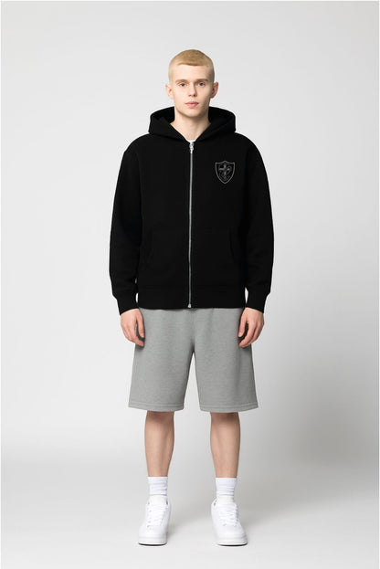 Hoodie Zipper Negra 380 GSM INRI